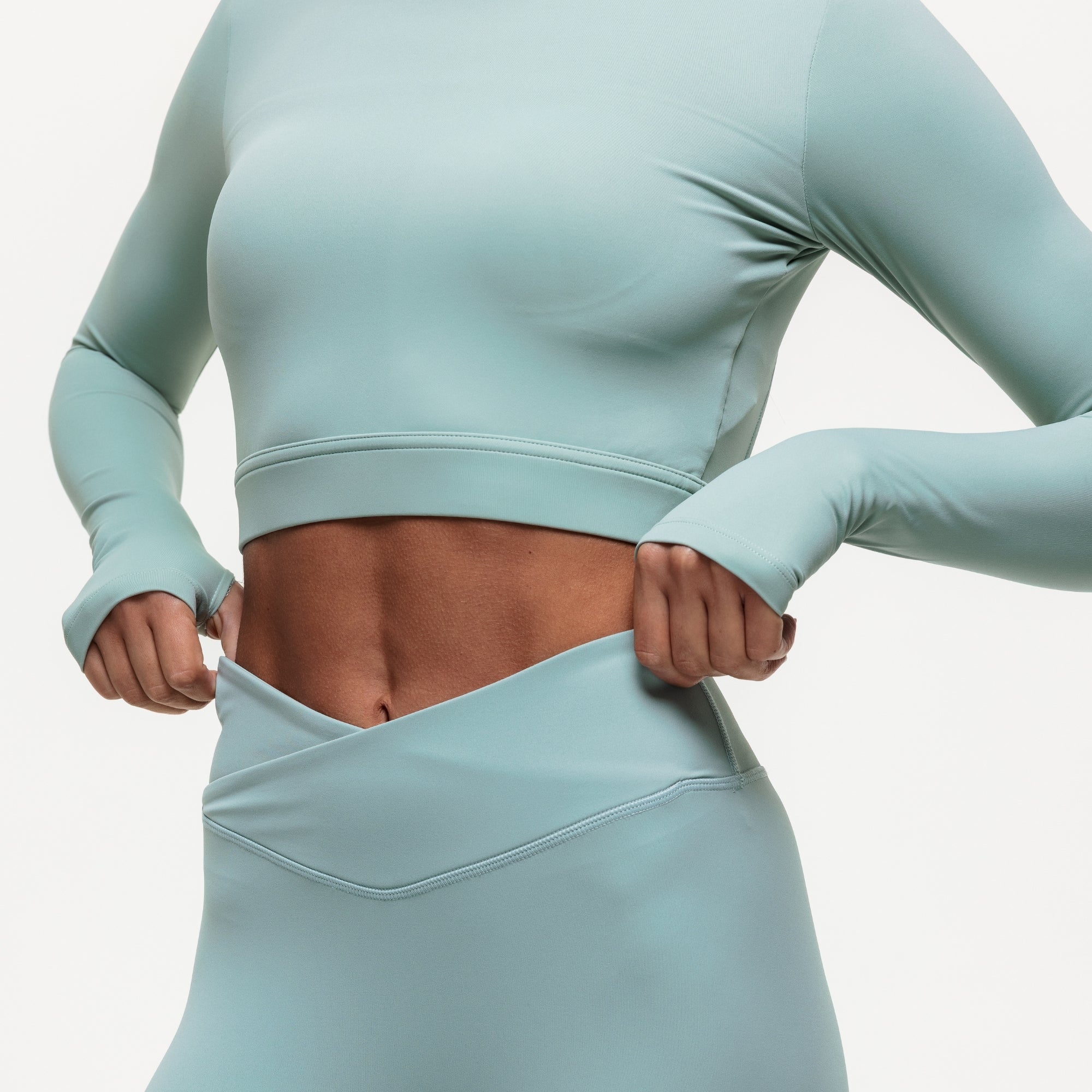 Karma Long Sleeve Crop Top - Seamoss