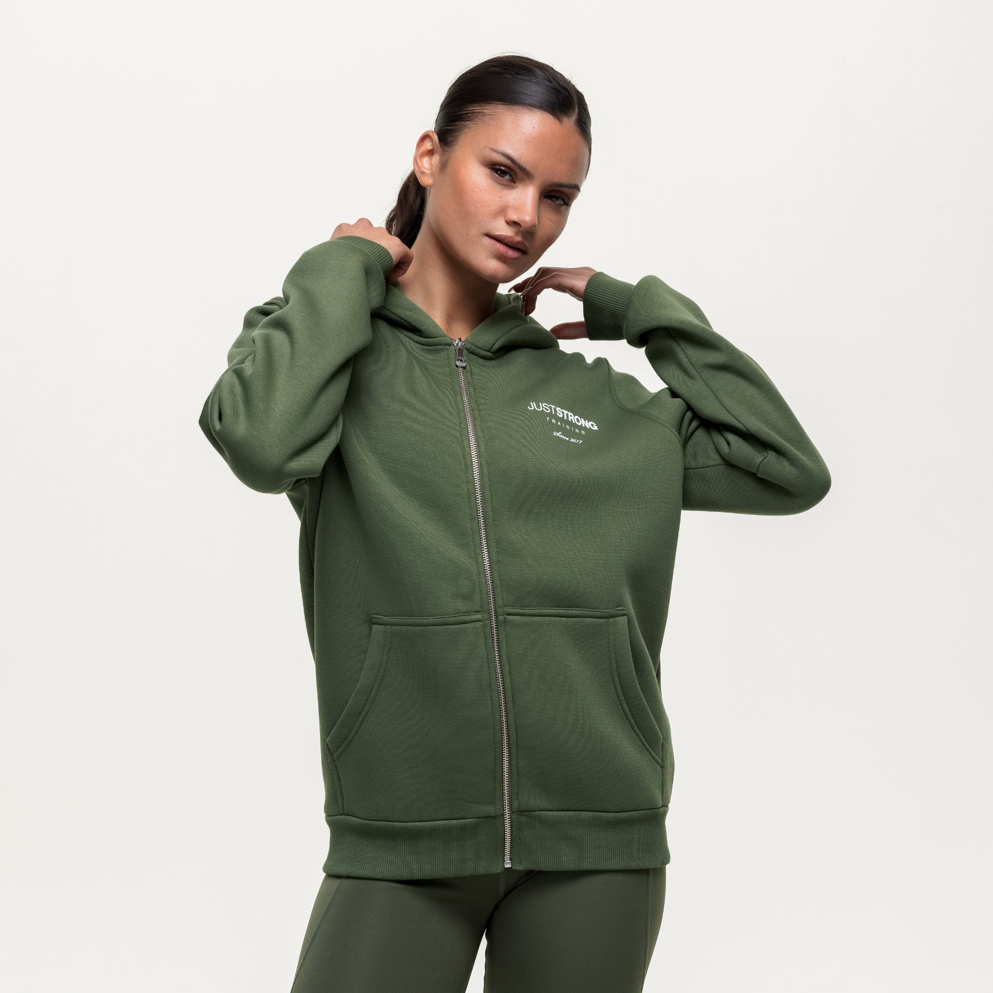 Training Essentials Motion Zip Hoodie - Khaki