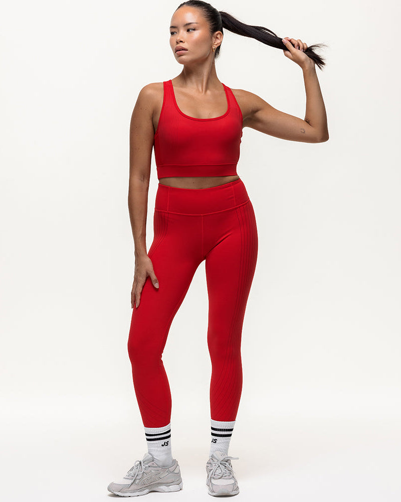 Agility Workout Leggings - Ruby Red