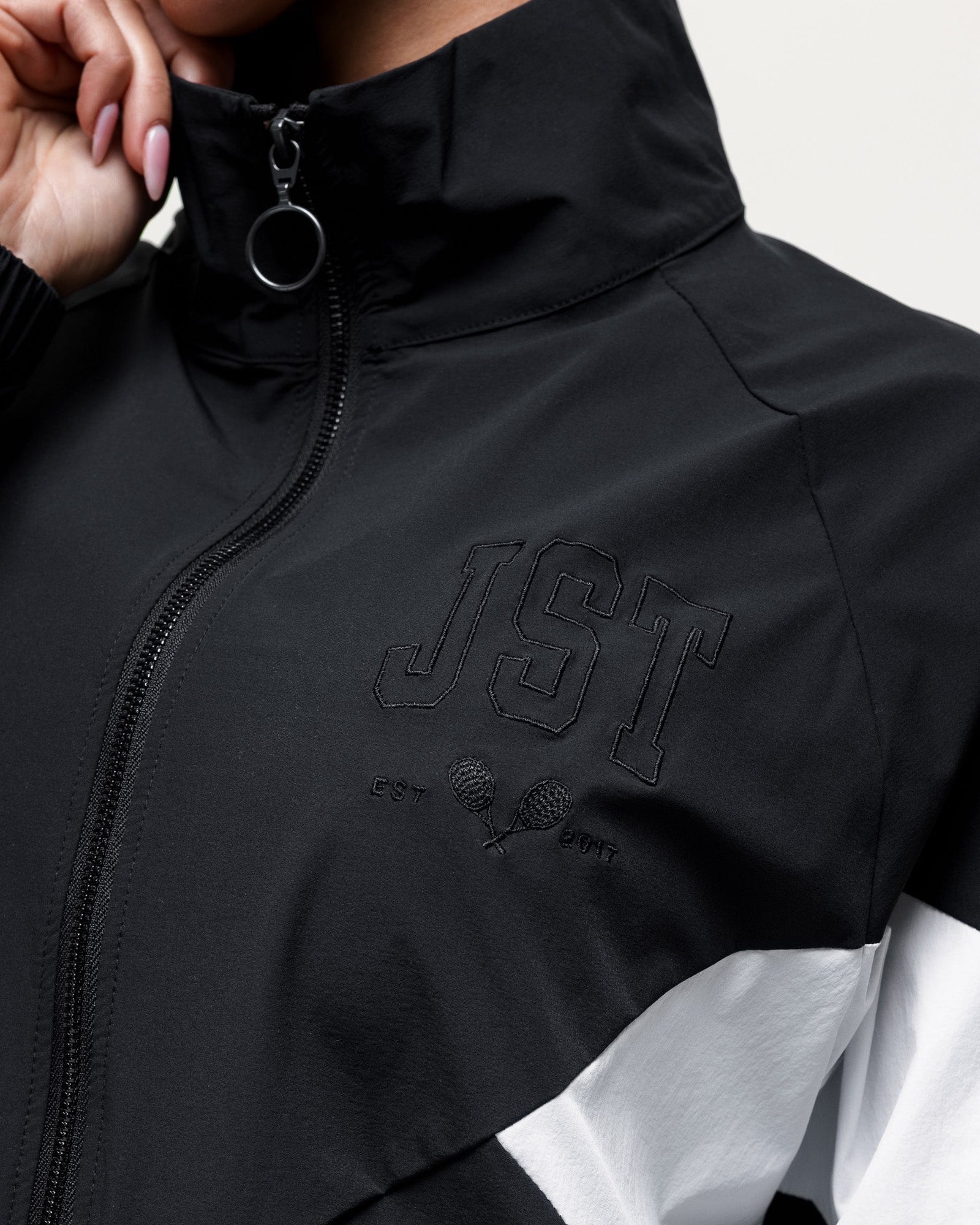 Courtside Track Jacket - Black/White
