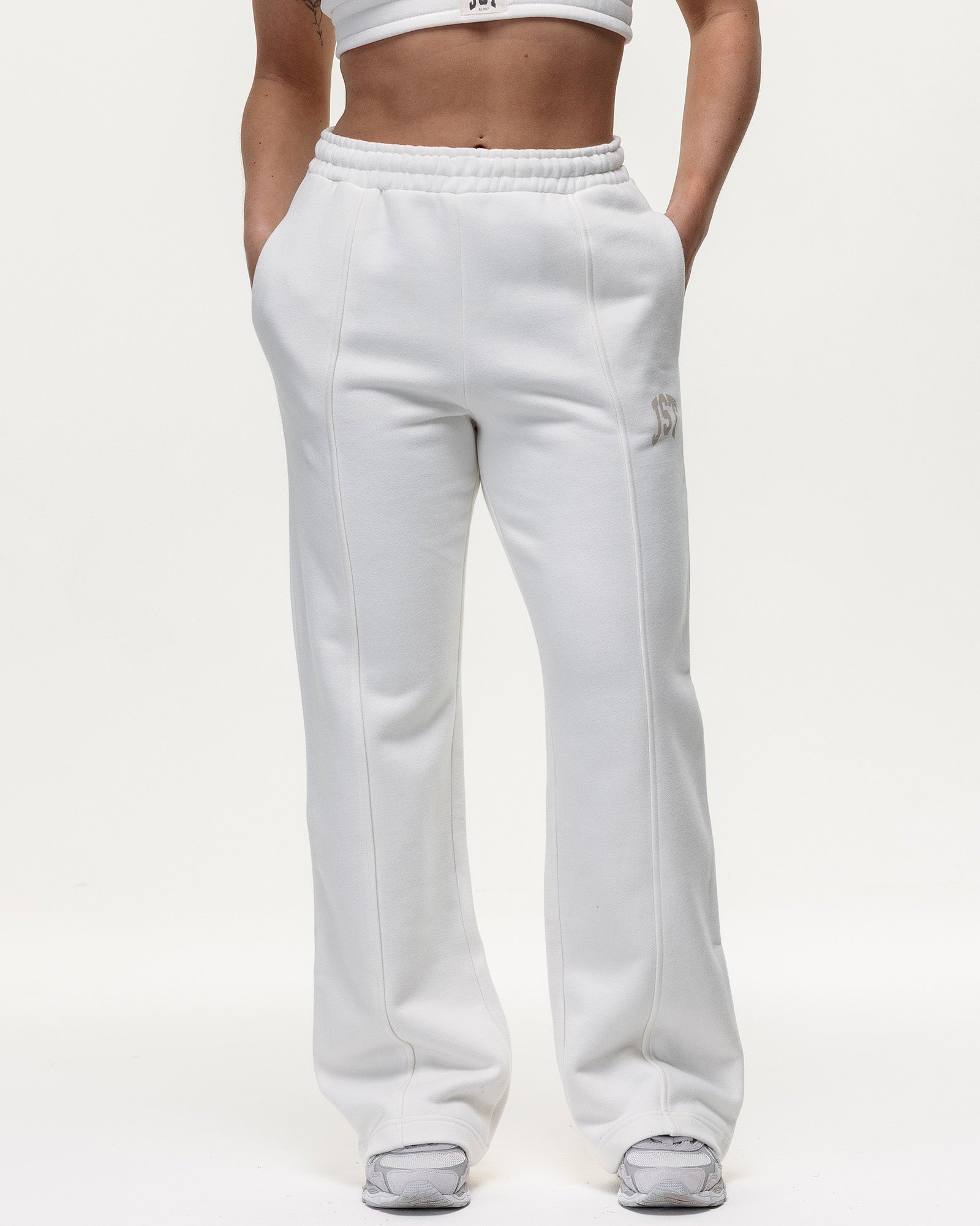 Throw On Open Hem Joggers - Vintage Stone