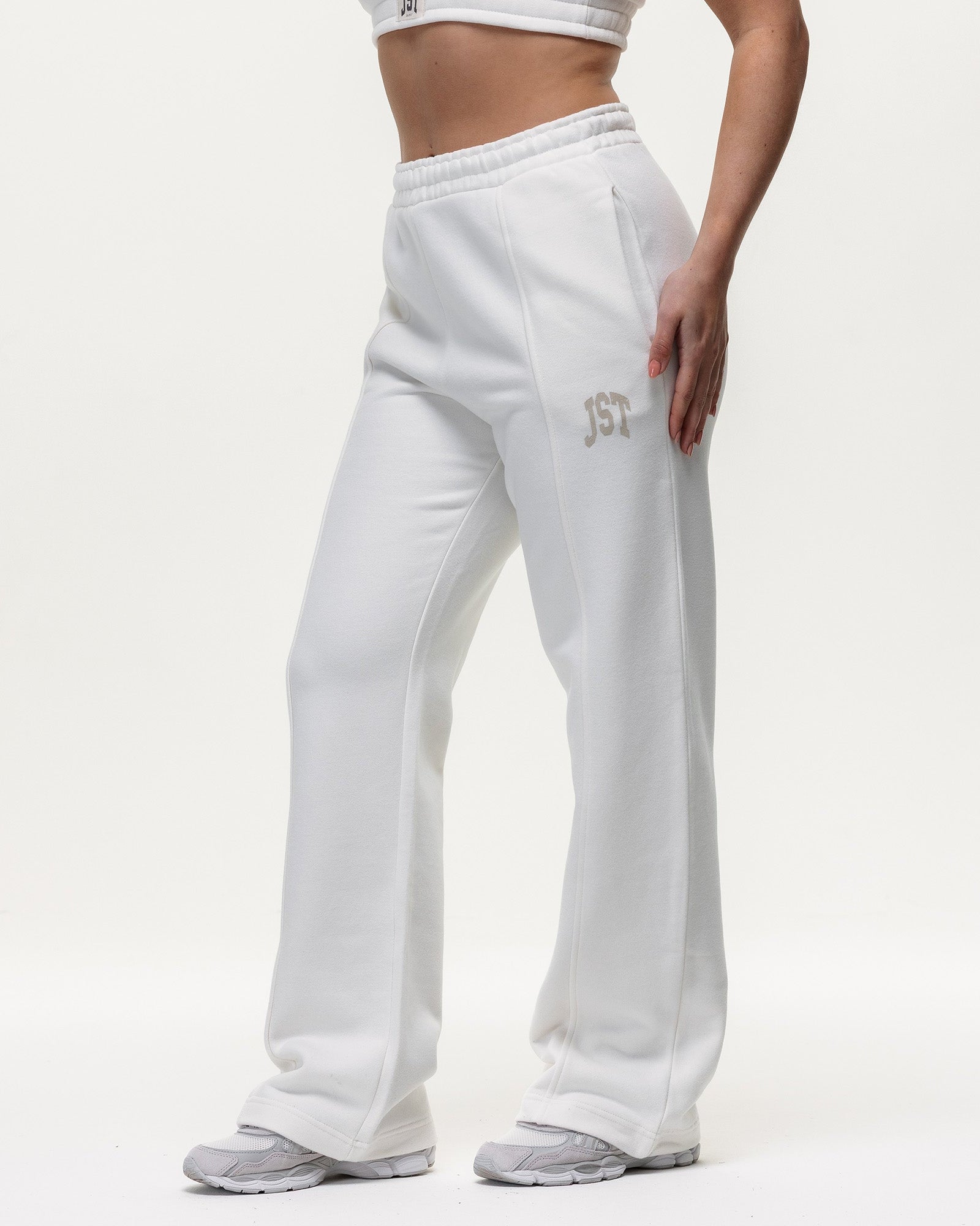 Throw On Open Hem Joggers - Vintage Stone