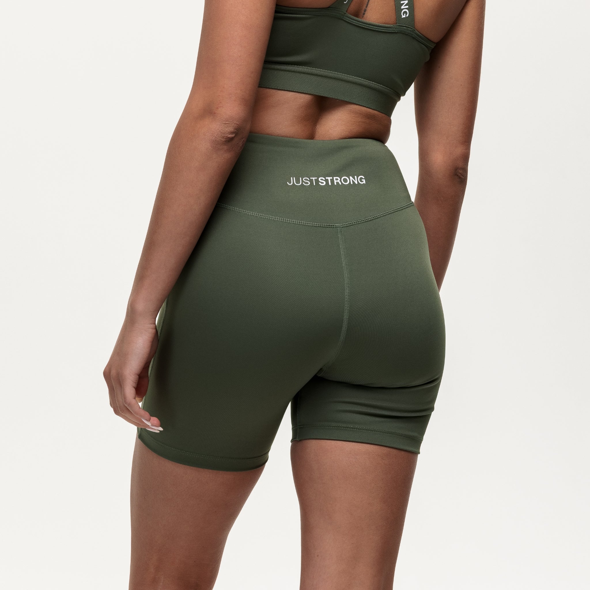 Motion High Rise Biker Shorts - Khaki