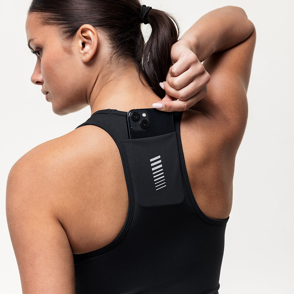 Swift Crop Run Vest - Black Onyx