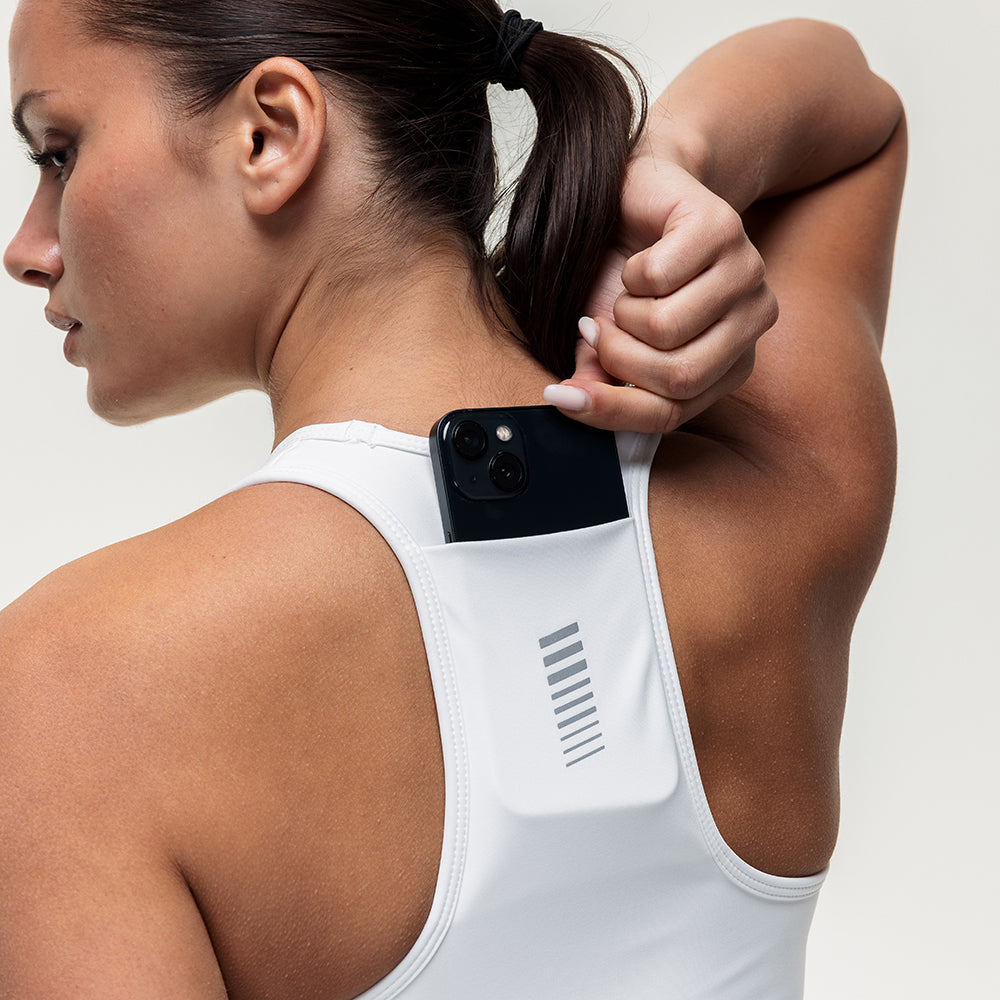 Swift Crop Run Vest - Optic White