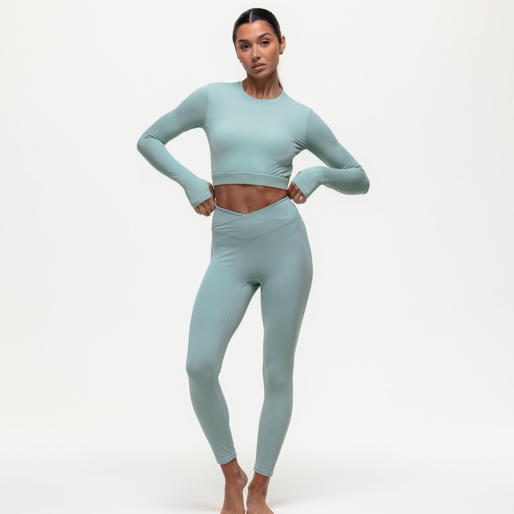 Karma Long Sleeve Crop Top - Seamoss
