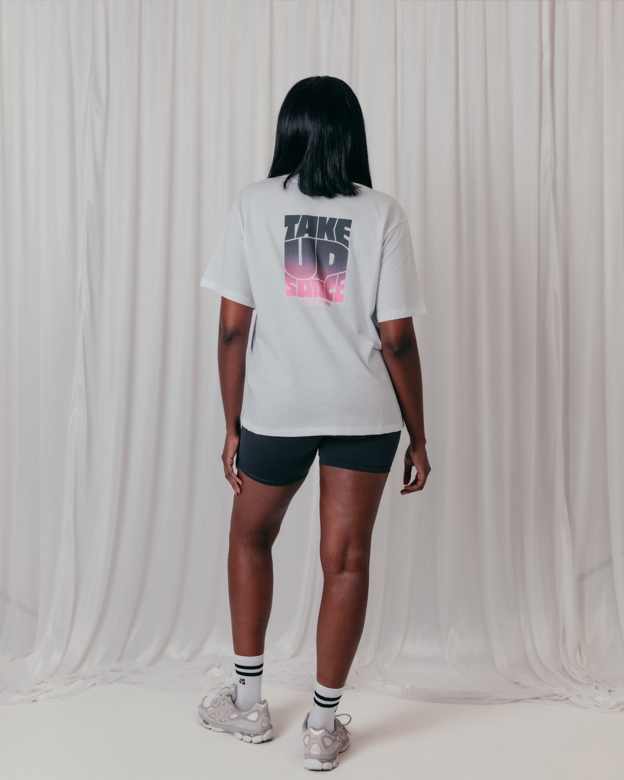 Take Up Space Boyfriend Tee - White