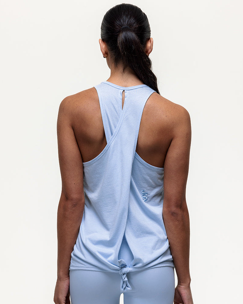 Chandra Tie Tank - Cashmere Blue