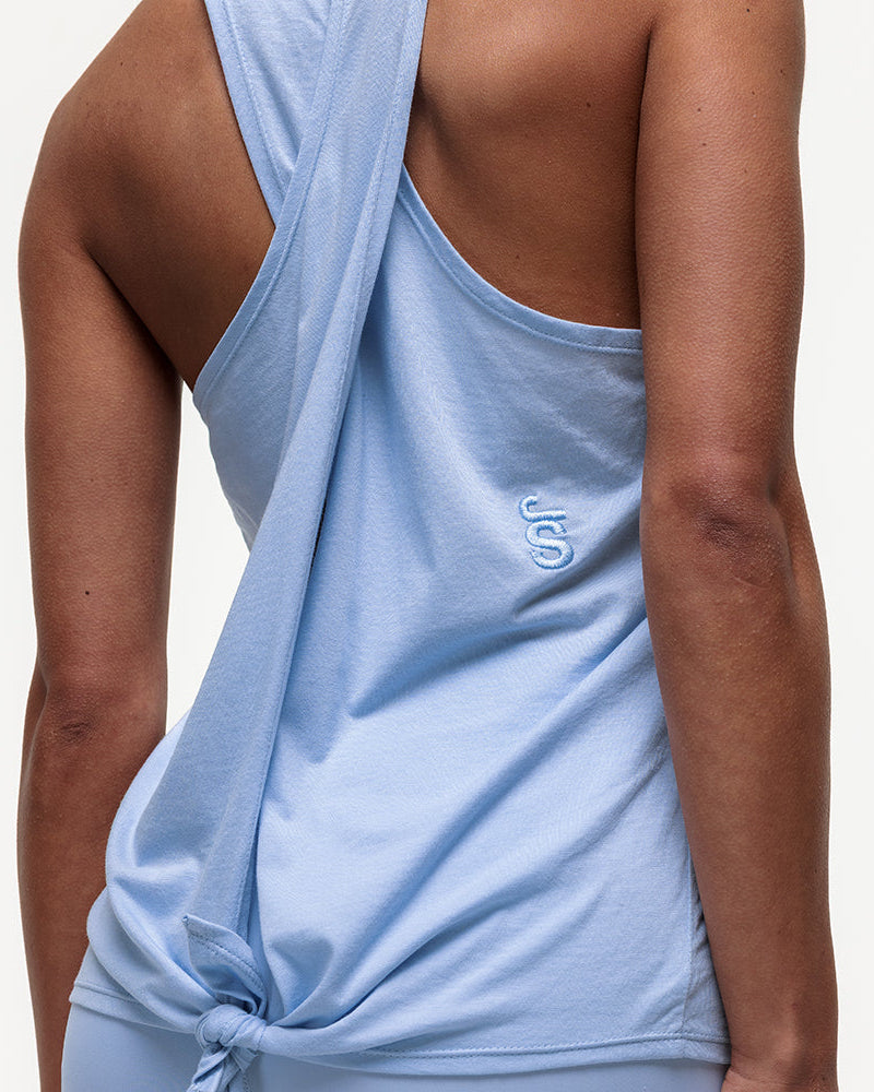 Chandra Tie Tank - Cashmere Blue