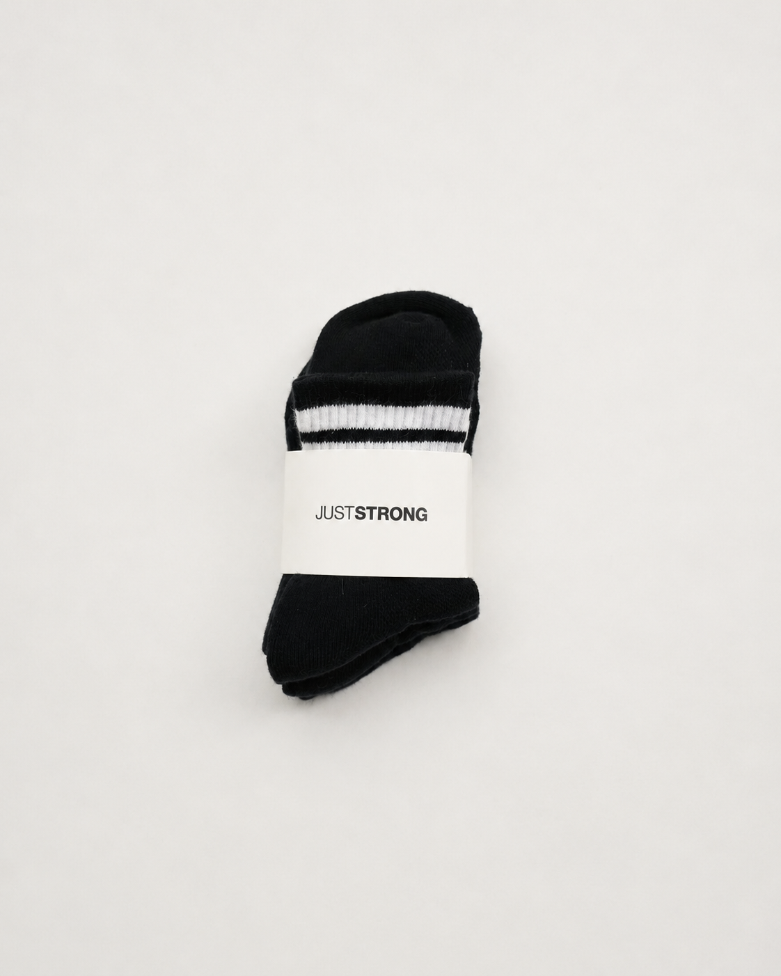 JUSTSTRONG CREW SOCK - Black (PACK OF 3)