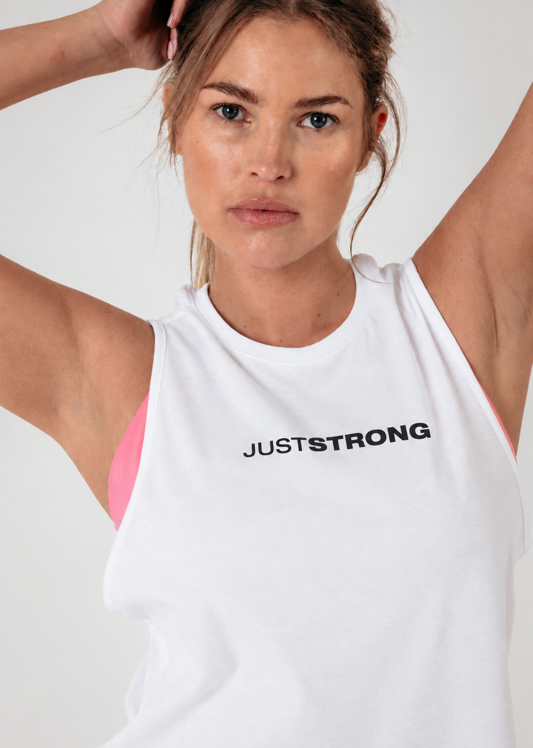 Just Strong Tank - White/Black