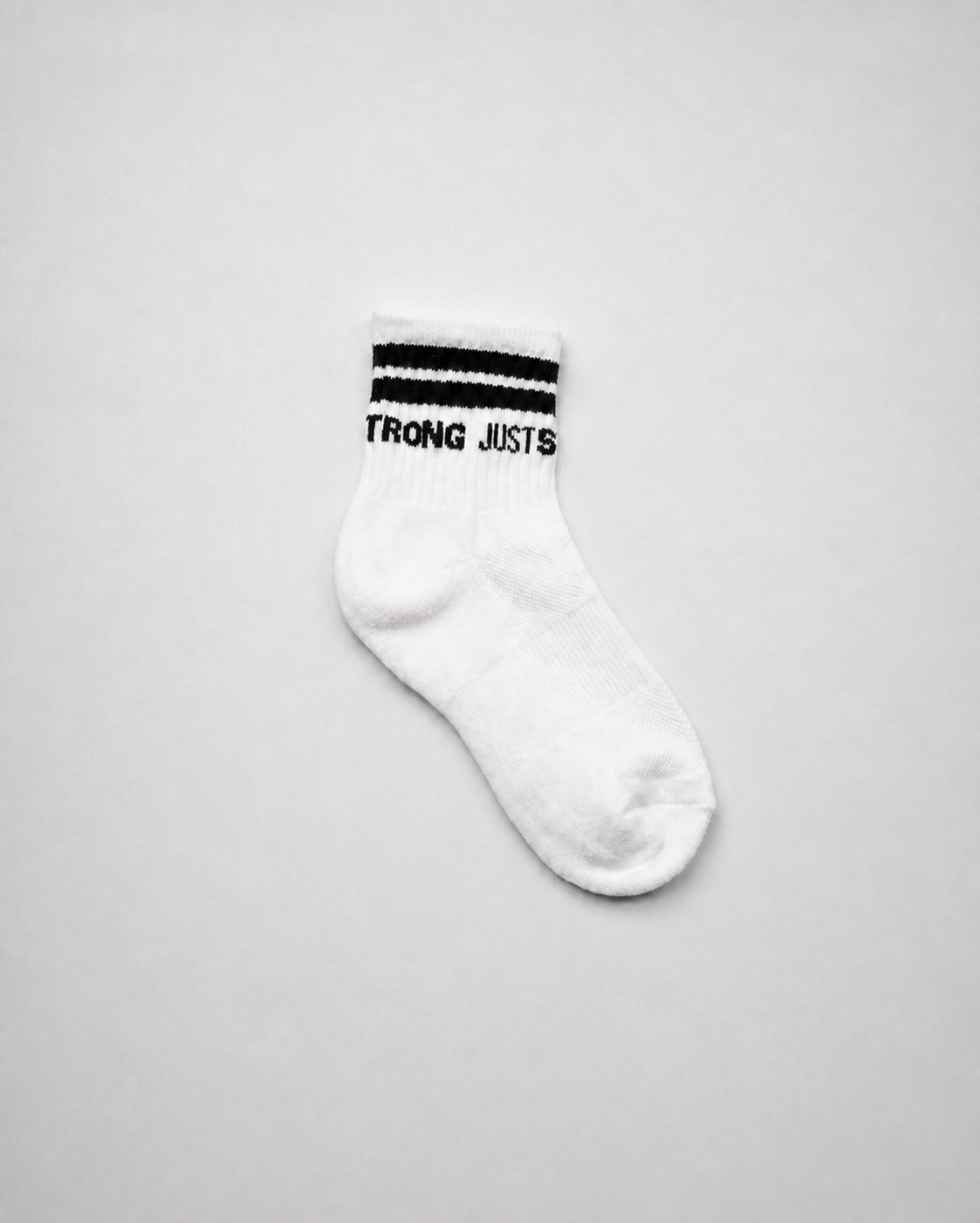 JUSTSTRONG CREW SOCK - White (PACK OF 3)