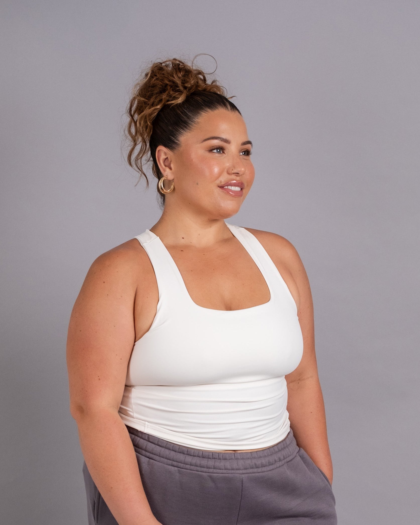 Racer Back Tank - Cloud