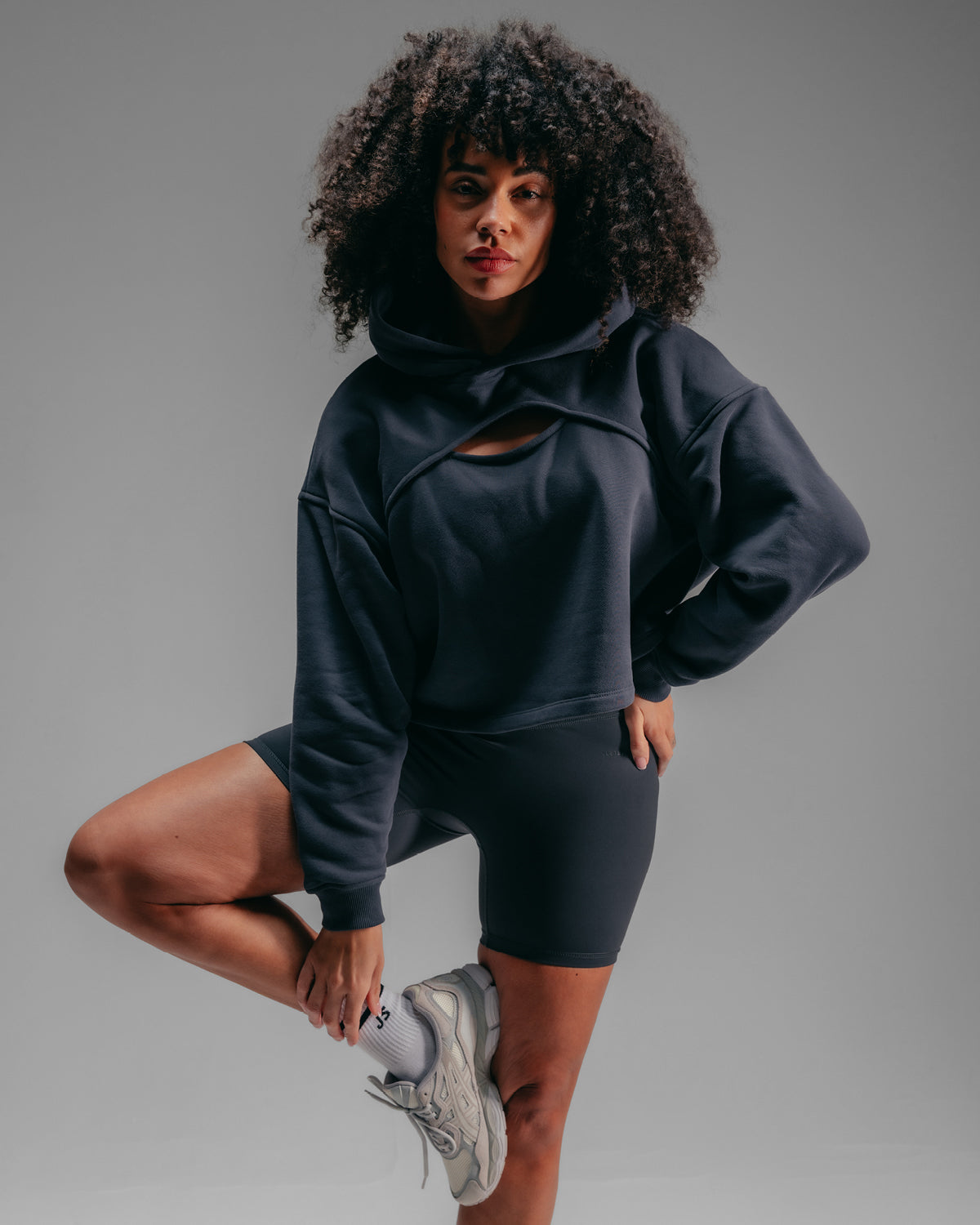 Ultimate Crop Hoodie - Black