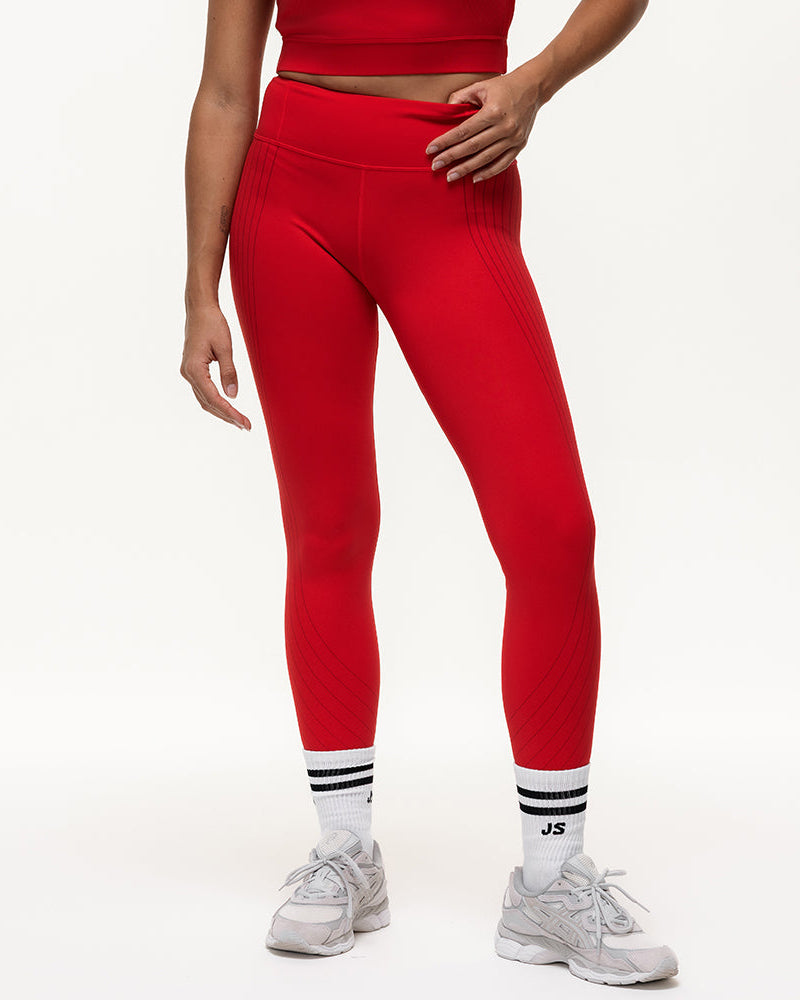 Agility Workout Leggings - Ruby Red
