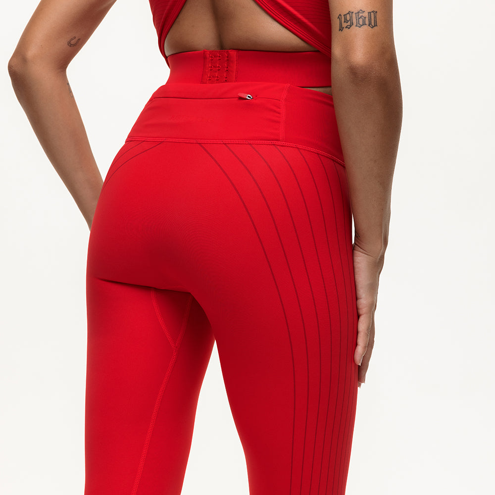 Agility Workout Leggings - Ruby Red