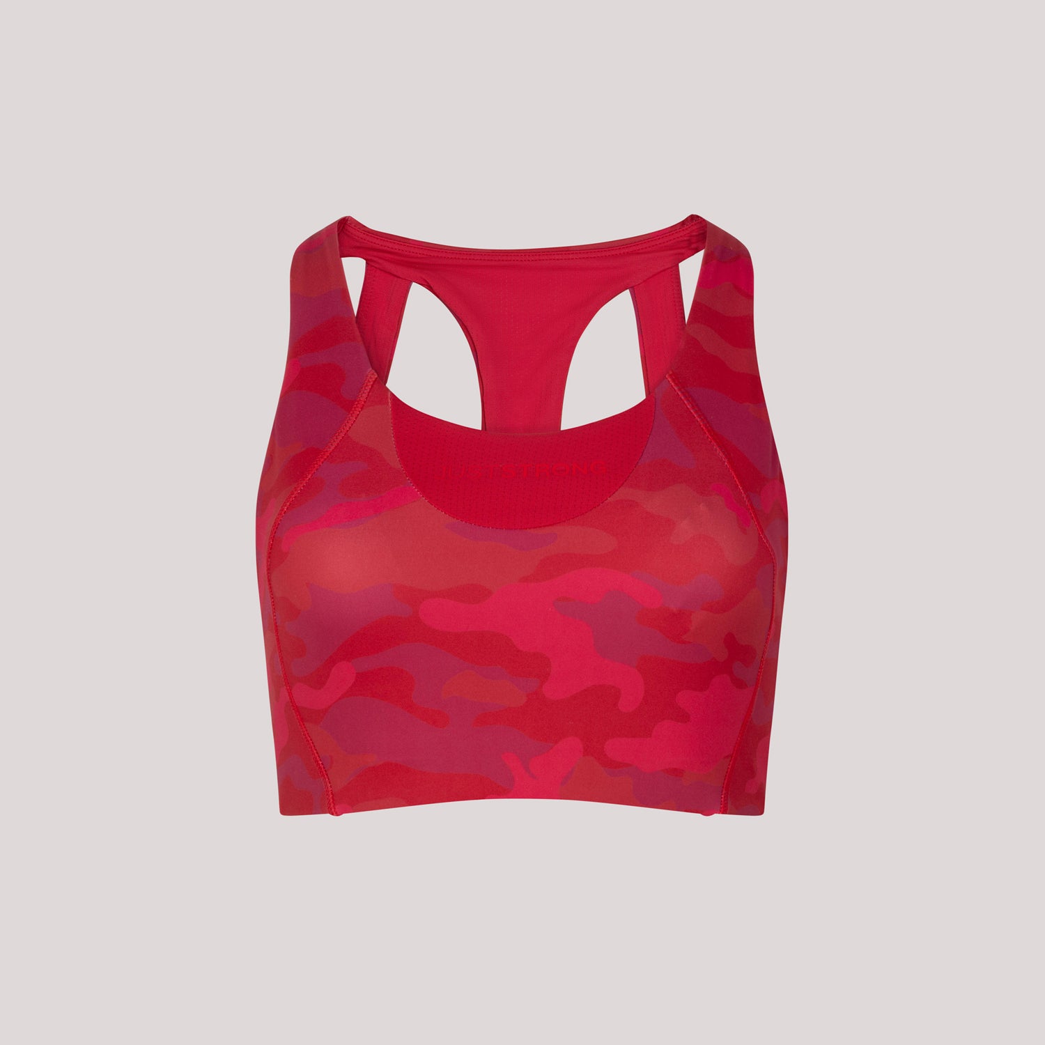 Vertex Camo Multi Strap Sports Bra - Ruby Red