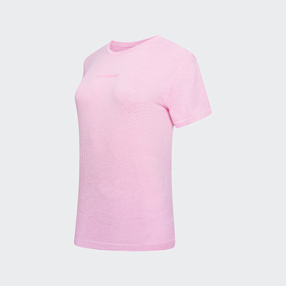 Laser Seamless Workout Tee - Bubblegum Pink