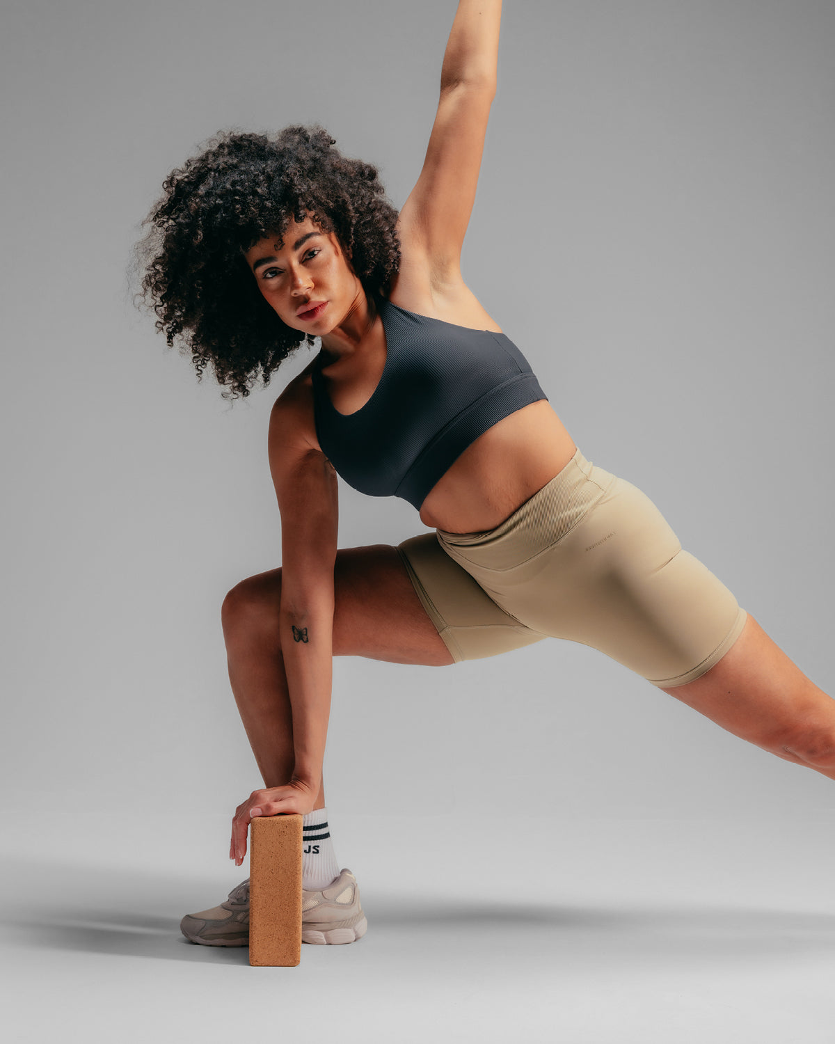 Wrap Over Cycle Shorts - Mocha