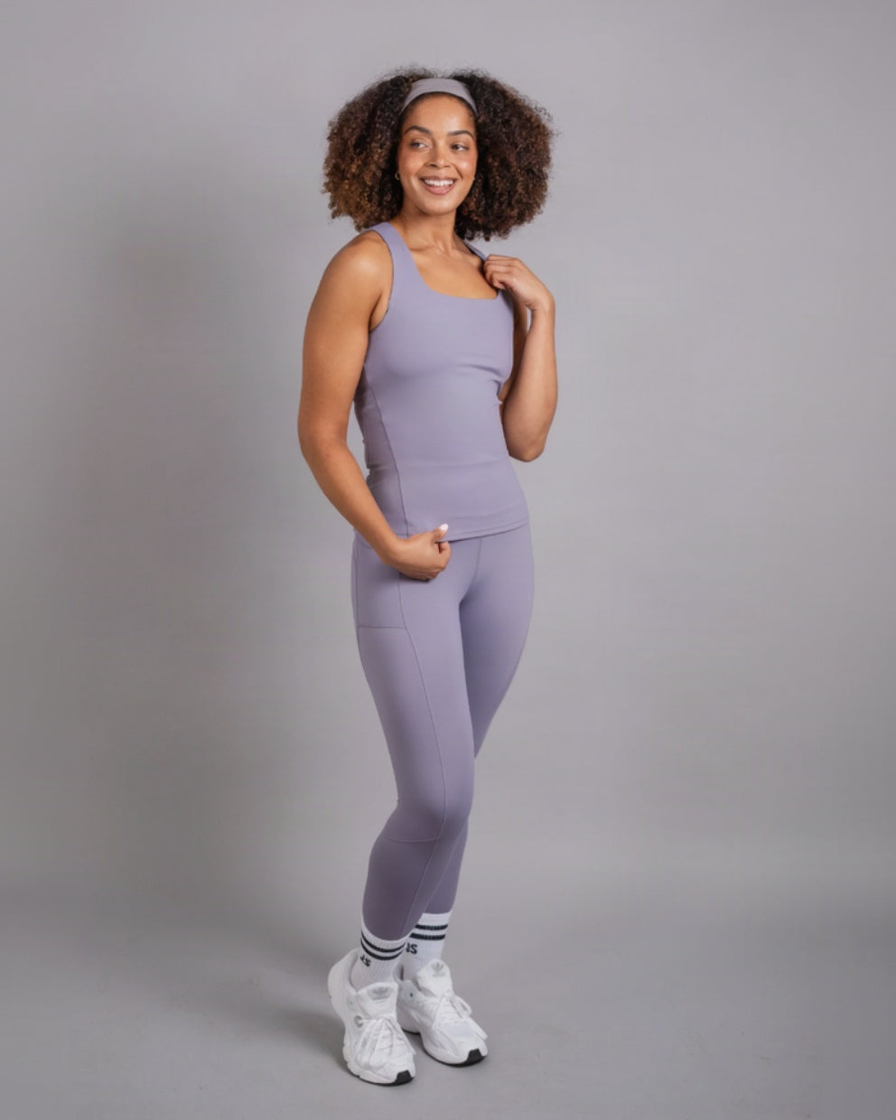 Racer Back Tank - Purple Ash