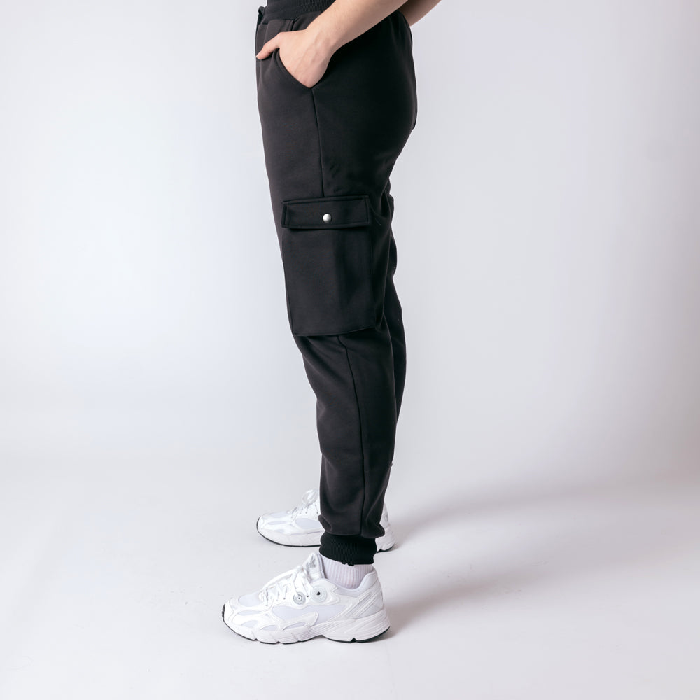 Cargo Joggers - Washed Black