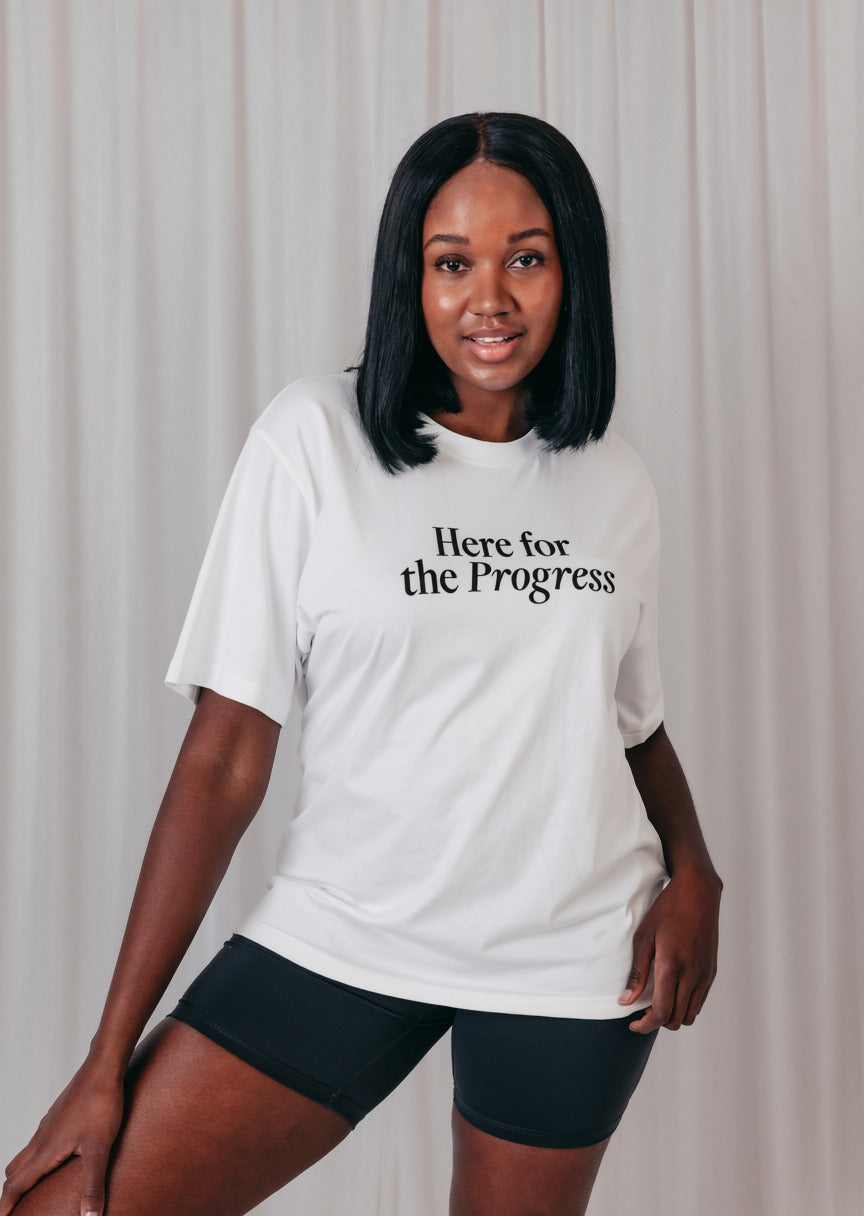 Progress Boyfriend Tee - White/Black