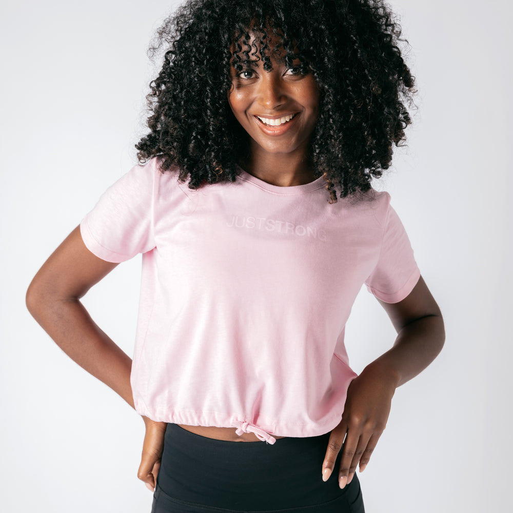 Everyday Drawstring Tee - Bubblegum Pink