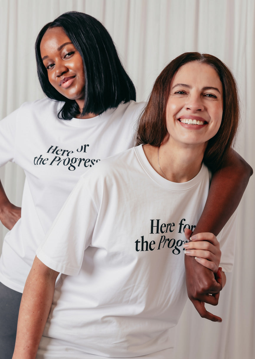 Progress Boyfriend Tee - White/Black