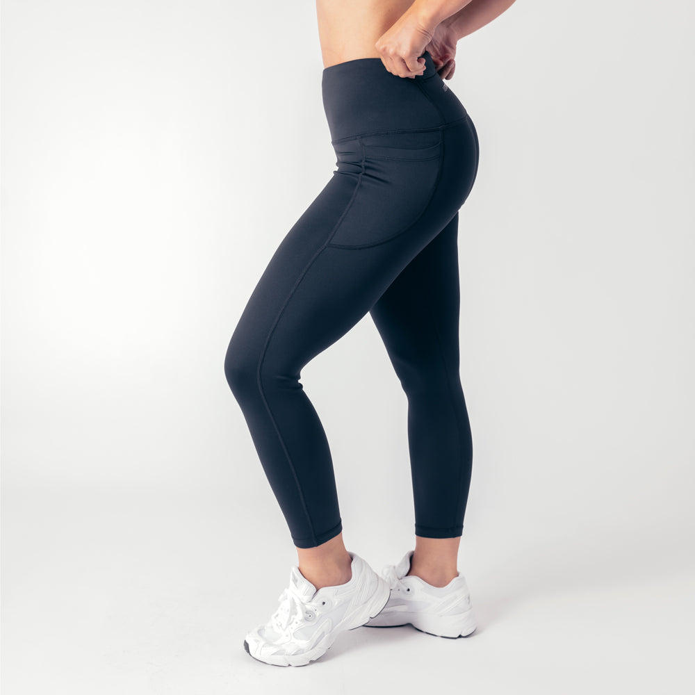 High Rise 7/8 Genesis Leggings - Black Onyx