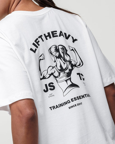 Motion Boyfriend Lift Heavy Graphic Tee - Off White