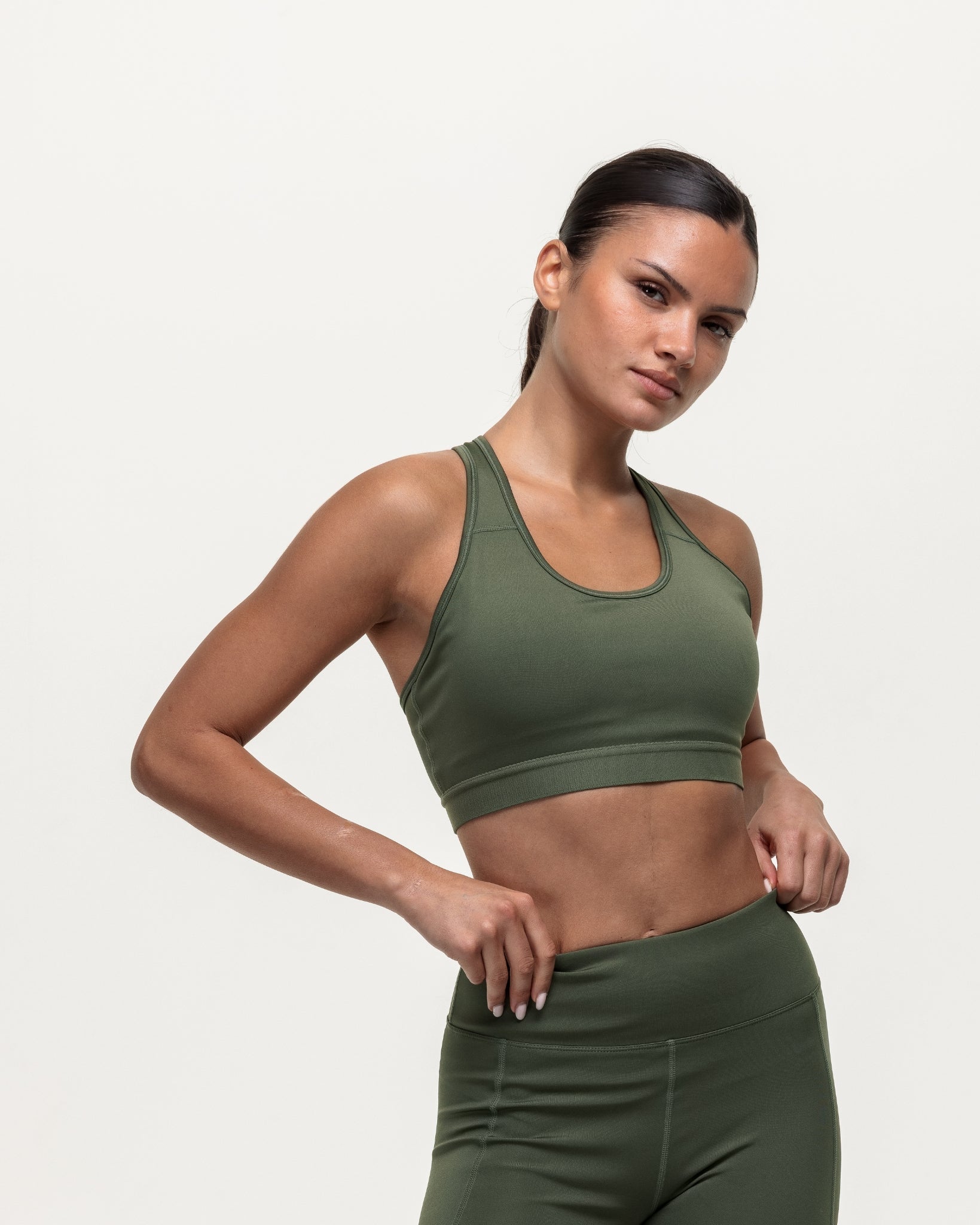 Motion Medium Support Bra - Khaki
