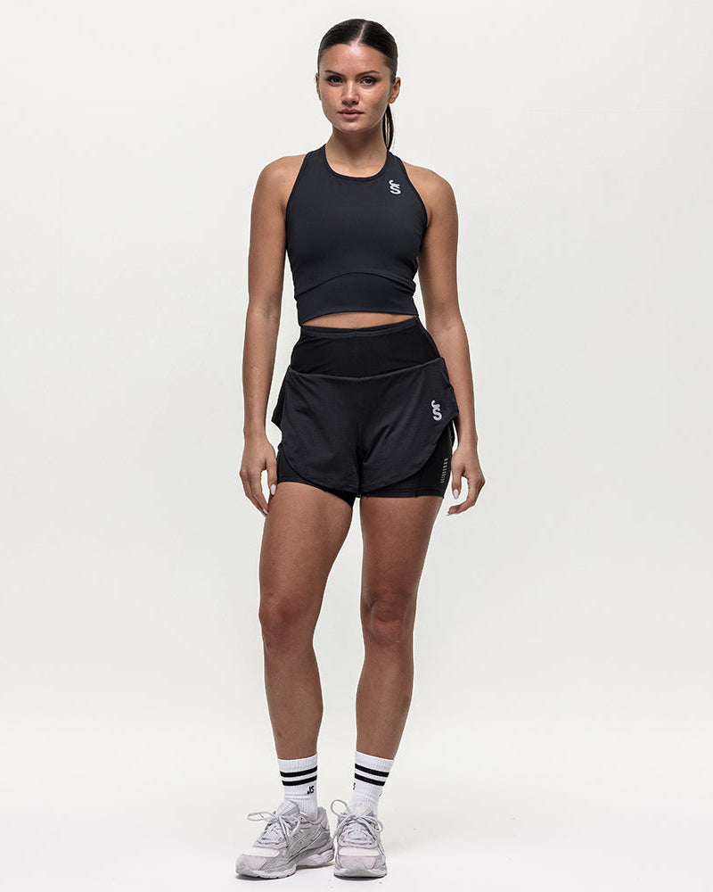 Swift Crop Run Vest - Black Onyx