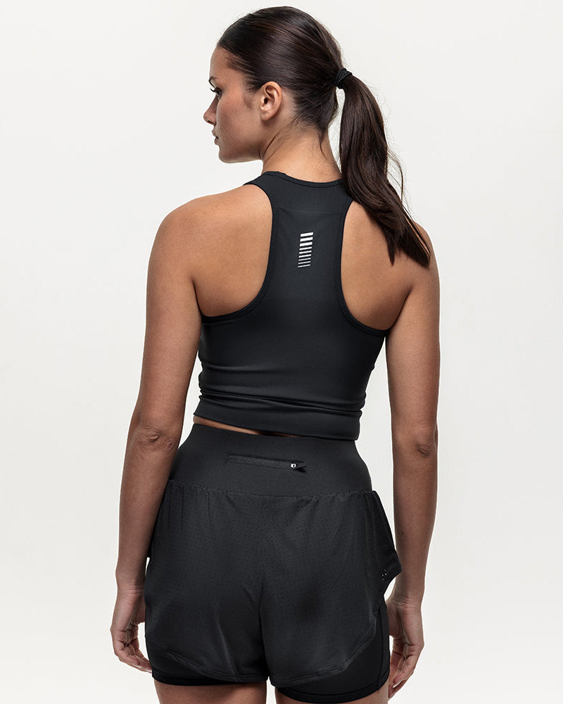 Swift Crop Run Vest - Black Onyx