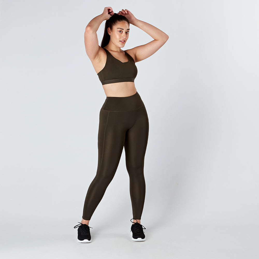Essential Workout Leggings with Pockets Green