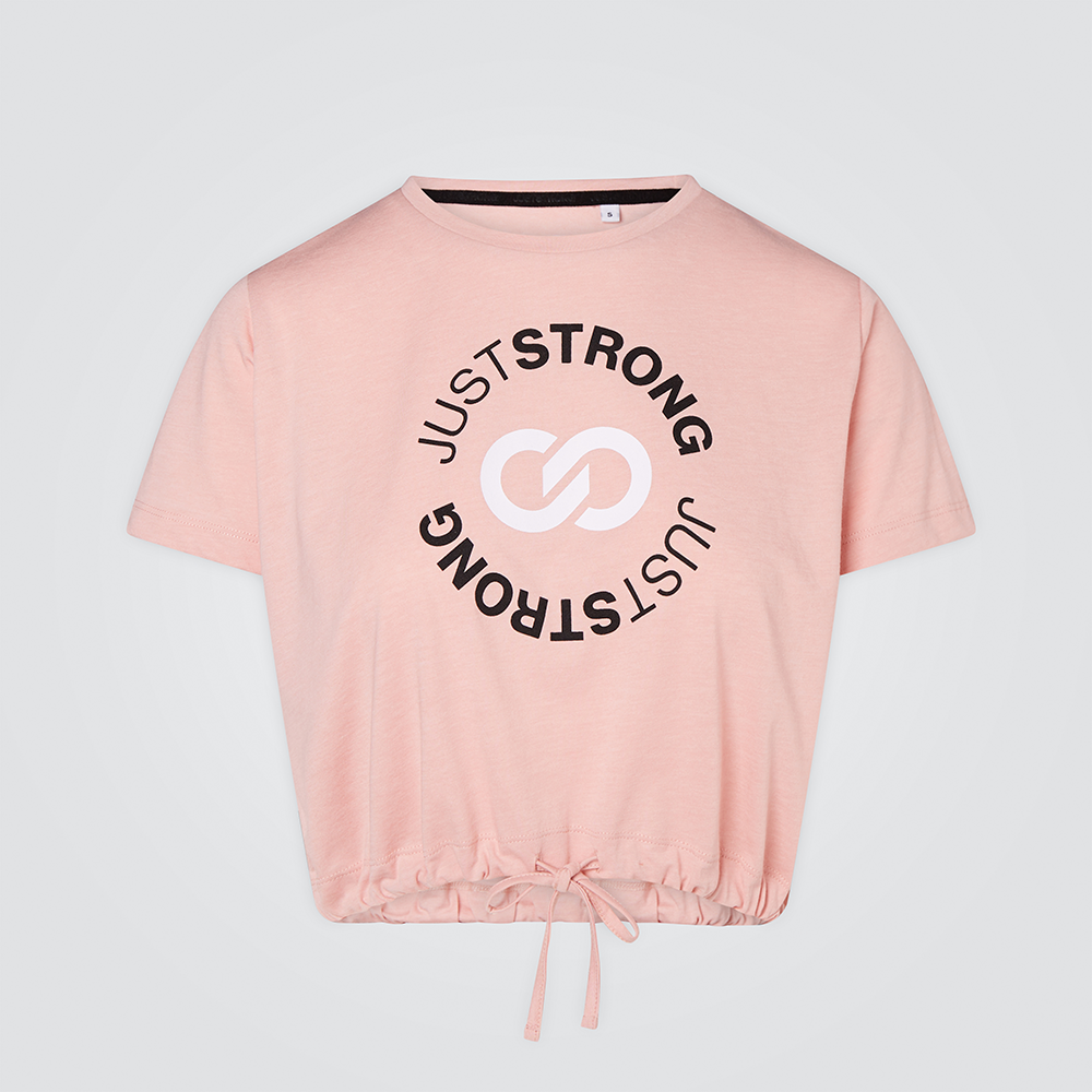 Pearl Pink Cropped Stamp Graphic Tee